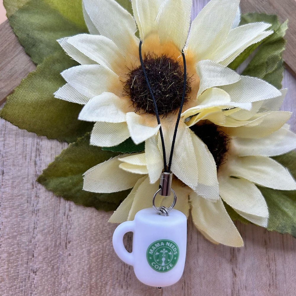 Mama Needs Coffee Phone Charm